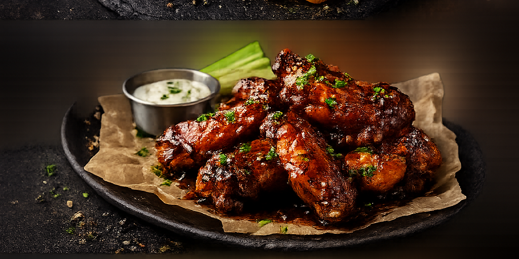BBQ wings menu preview for VELVET BUN