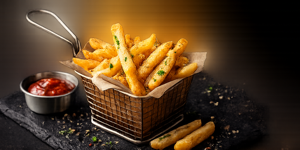 Crispy fries menu preview for VELVET BUN
