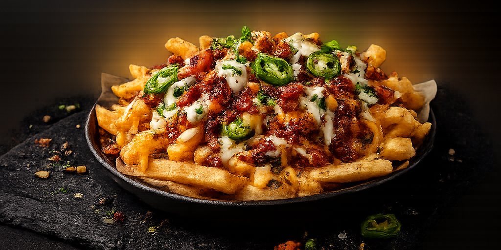 Loaded cheese fries menu preview for VELVET BUN
